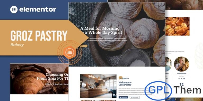 Groz Pastry – Bakery Elementor Template Kit Groz Pastry is a beautifully designed Elementor Template Kit crafted for bakeries, pastry shops, cafes, and culinary businesses. Whether you run a bakery, cake shop, or dessert café, this kit helps you create a deliciously appealing website to showcase your products and services in a professional way.