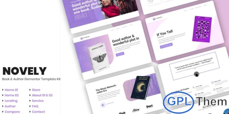 Novely – Book Store Elementor Template Kit Novely is a sleek and modern Elementor Template Kit perfect for book publishers, authors, publishing companies, bookstores, and literary magazines. It features a fully responsive and professional design that can be easily customized without any coding.