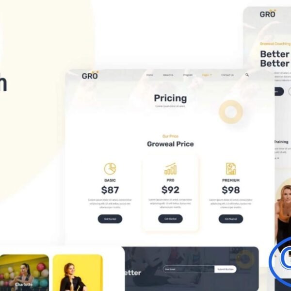 Groweal – Health Coaching Elementor Template Kit Groweal is a modern and professional Elementor Template Kit specially crafted for health coaches, fitness trainers, and wellness professionals. Built using the powerful Elementor Page Builder plugin, this kit allows you to create a fully responsive and visually engaging website without any coding skills.