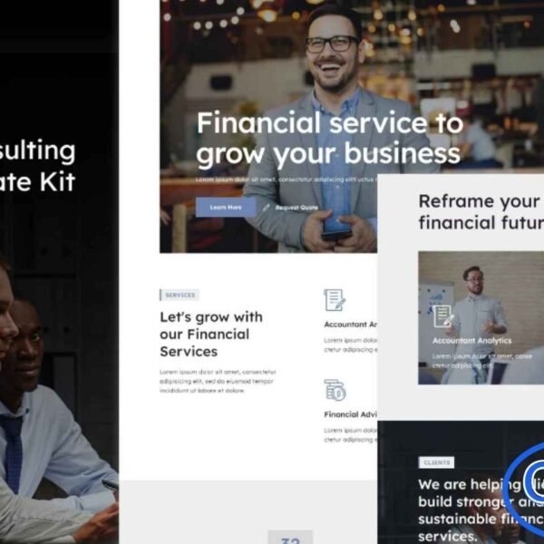 Financy – Finance & Consulting Elementor Template Kit Financy is a professional Elementor Template Kit crafted for finance, consulting, and corporate service websites. Designed to work seamlessly with the free version of Elementor, it offers a clean, modern layout that helps you build a polished online presence without any coding.