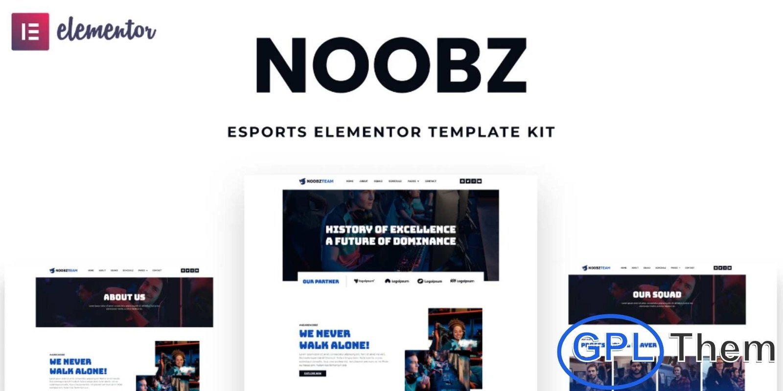 Noobz – E-sports Elementor Template Kit Noobz – E-Sports Elementor Template Kit Noobz is a modern and professional Elementor Pro Template Kit designed specifically for e-sports teams, gaming websites, online tournaments, game competitions, and gaming communities. Featuring a clean and contemporary layout, this kit helps you build an engaging and visually striking website without any coding.