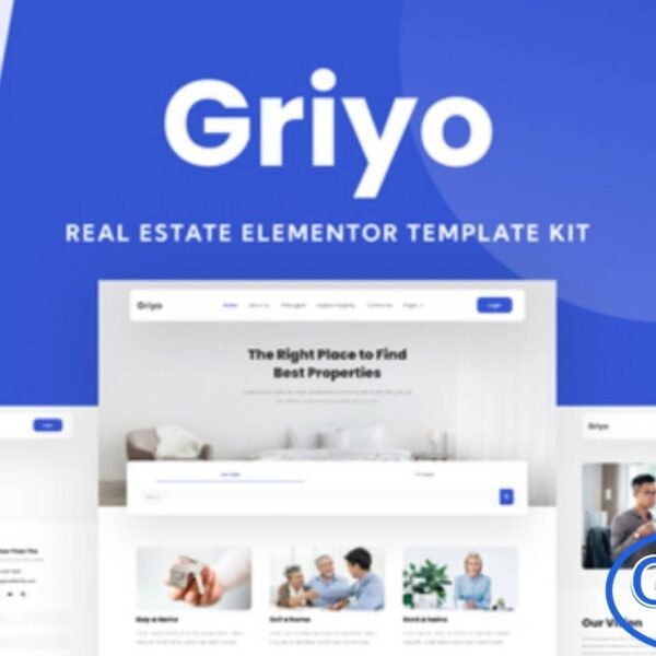 Griyo – Real Estate Elementor Template Kit Griyo is a modern and professional Elementor Template Kit designed specifically for real estate agencies, property listings, home rentals, and property sales websites. With its clean and contemporary design, Griyo helps you build a stunning and user-friendly platform to showcase properties and attract potential clients.