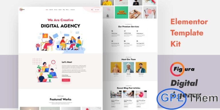 Figura – Creative Agency Elementor Template Kit Figura is a clean, modern, and highly versatile Elementor Template Kit crafted for creative agencies, freelancers, and digital professionals. Designed to elevate your online presence, this kit combines striking visuals with a polished layout that instantly grabs attention.