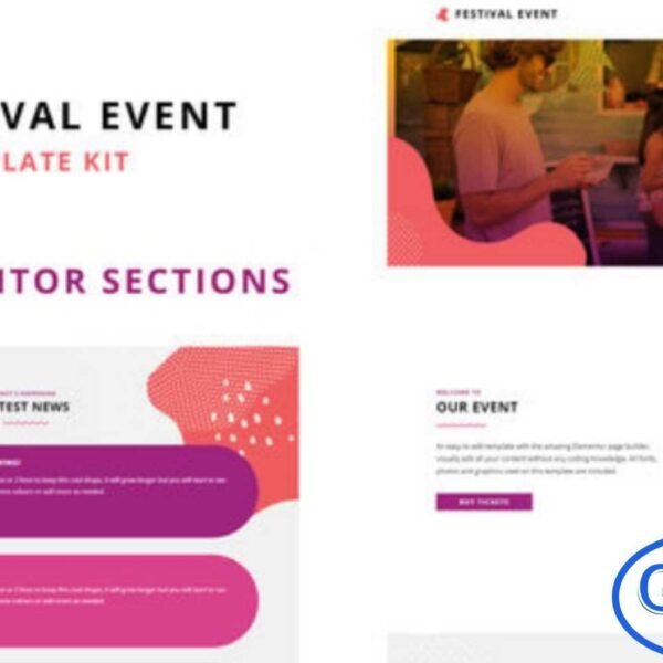 Festival Events – Elementor Template Kit Festival Events is a vibrant and dynamic Elementor Template Kit designed to help you build stunning websites for festivals, concerts, cultural events, conferences, and creative gatherings. Packed with over 35 professionally crafted visual layouts, this kit offers a bold color scheme, engaging abstract graphics, and an energetic design style that brings your event to life.