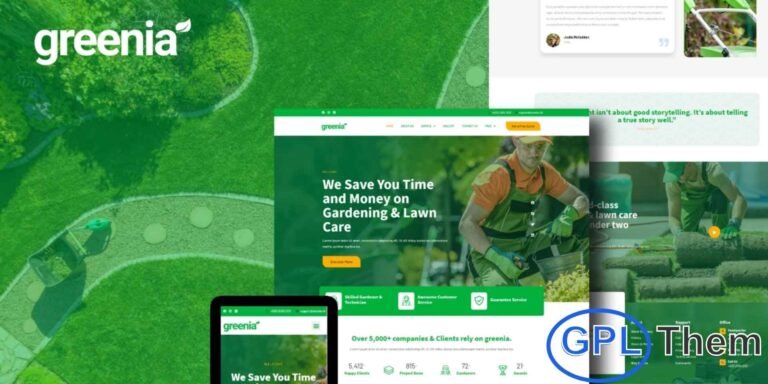 Greenia – Landscape & Gardening Elementor Template Kit Greenia is a modern and fully responsive Elementor Template Kit designed for landscaping, gardening, and lawn care service websites. Featuring over 12 pre-built templates, Greenia makes it easy to create a visually appealing and professional website for landscaping, garden decoration, and outdoor services.