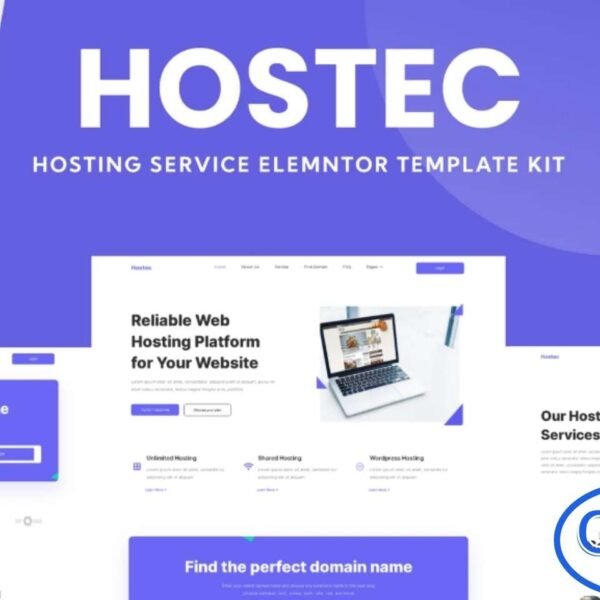 Hostec – Hosting Service Elementor Template Kit Hostec is a modern and professional Elementor Template Kit designed for web hosting companies, domain registrars, server providers, tech startups, and service-oriented businesses. Featuring a clean, simple, and contemporary design, Hostec allows you to showcase hosting plans, services, pricing, and company features effectively.