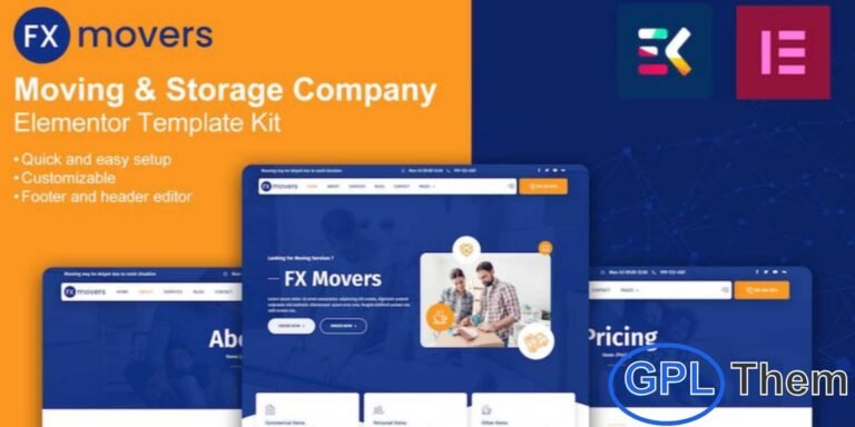 FX Movers – Moving & Storage Company Elementor Template Kit FX Movers is a modern and professional Elementor Template Kit designed for moving, storage, and transportation businesses. With a clean and stylish layout, this kit helps you create a fully responsive website that showcases your services, team, and customer support effectively.