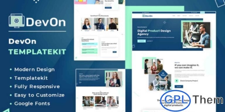 DevOn – Digital Product Design Agency Elementor Template Kit DevOn is a modern and professional Elementor Template Kit designed for digital product design agencies, creative studios, and design professionals. This kit includes a complete set of pre-designed templates for key pages such as homepage, portfolio, services, and contact, all crafted with a sleek, contemporary aesthetic.