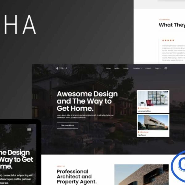 Graha – Real Estate Elementor Template Kit Graha is a modern and fully responsive Elementor Template Kit designed for real estate agencies, property agents, interior designers, architects, and furniture businesses. With over 12 pre-built templates, Graha provides a sleek and contemporary design that allows you to create a professional and visually appealing website effortlessly.