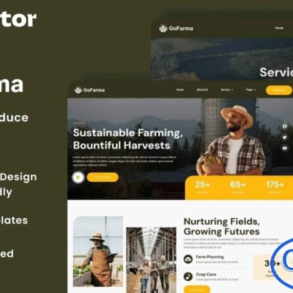Gofarma – Farm & Fresh Produce Elementor Template Kit Gofarma is a modern and fully responsive Elementor Template Kit tailored for farms, agribusinesses, and agricultural startups. Ideal for showcasing sustainable farming practices, fresh produce, and innovative agricultural solutions, this kit helps you build a professional online presence effortlessly.