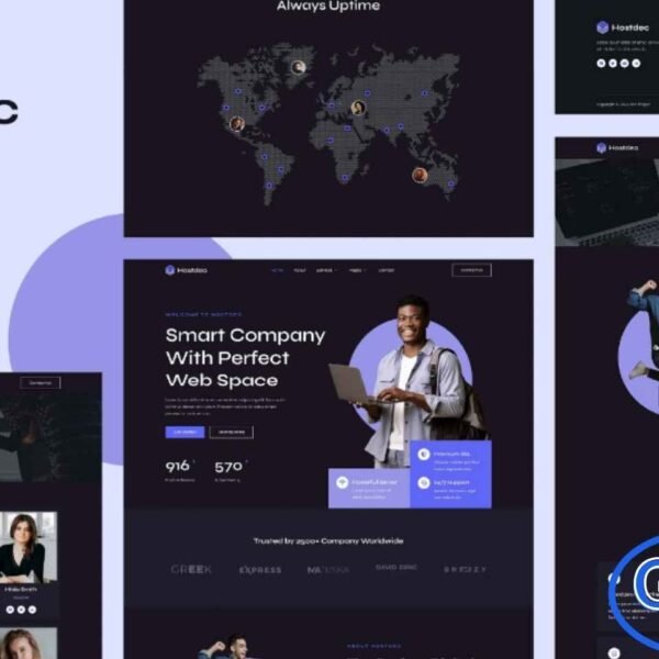 Hostdec – Website Hosting Services Elementor Template Kit Hostdec is a modern and professional Elementor Template Kit designed for web hosting companies, VPS providers, dedicated hosting services, cloud hosting businesses, domain registration sites, SaaS platforms, and tech companies. Featuring a clean and contemporary design with a fully responsive layout, Hostdec allows you to showcase hosting plans, services, pricing, and company features effectively.