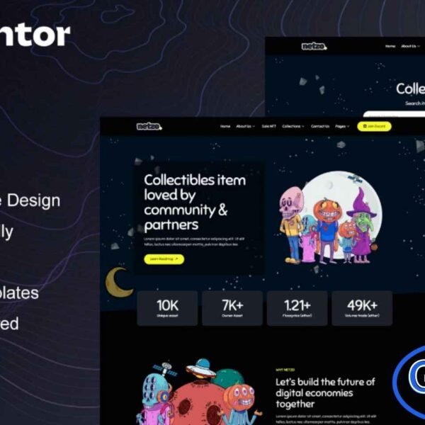 Netzo – NFT Portfolio Elementor Template Kit Netzo is a creative and modern Elementor Template Kit designed specifically for NFT portfolios, digital collectibles, crypto art, and blockchain-based digital item websites. With 12 professionally crafted templates, this kit offers stylish layouts that make it easy to showcase NFT collections, digital assets, and artist portfolios.