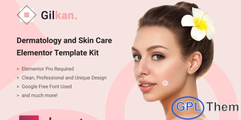 Gilkan – Dermatology & Skin Care Elementor Template Kit Gilkan is a modern and professional Elementor Template Kit specifically designed for dermatology clinics, skincare professionals, and wellness businesses. Built with Elementor Page Builder, this kit allows you to create a fully responsive and visually appealing website without any coding.