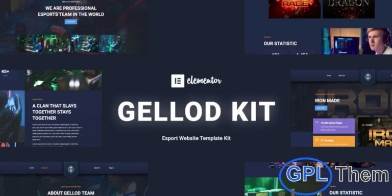 Gellod – Esport Gaming Elementor Template Kit Gellod is a modern and fully responsive Elementor Template Kit designed for esports athletes, gamers, and gaming enthusiasts who want to showcase their skills, achievements, and services professionally. With sleek and contemporary layouts, Gellod allows you to create a visually engaging website that highlights your gaming portfolio, events, and personal branding.
