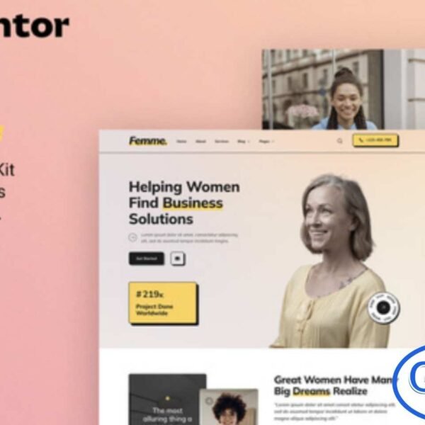 Femme – Feminine Business Consulting Elementor Template Kit Femme is a modern, elegant, and feminine Elementor Template Kit designed for creating professional websites for business consulting firms, female consultants, life coaches, women leaders, finance advisors, and other service-based professionals.