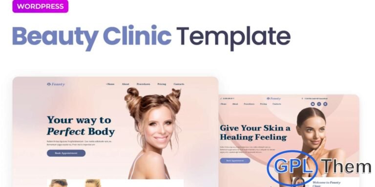 Feanty – Beauty Clinic Elementor Template Kit Feanty is a modern and stylish Beauty Clinic Elementor Template Kit designed to help you build a professional WordPress website for salons, spas, cosmetic clinics, skincare studios, or any beauty-related business. With its clean aesthetics and user-friendly structure, you can create stunning pages quickly and effortlessly.