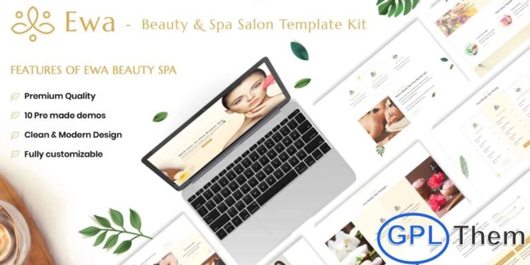 Ewa – Beauty & Spa Salon Elementor Template Kit Ewa is a beautifully crafted Beauty & Spa Salon Elementor Template Kit designed to help you build an elegant and professional website with ease. Perfect for Beauty Salons, Spa Centers, Wellness Studios, Yoga, Barbershops, and other related services, this kit offers a modern design paired with fully responsive layouts.