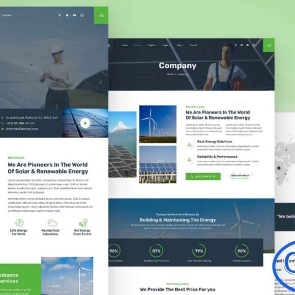 Dometric – Solar & Renewable Energy Elementor Template Kit Dometric is a professionally designed Elementor Template Kit crafted for Solar Energy, Wind Power, Green Energy, Renewable Energy, and Eco-Friendly Technology businesses. Featuring a clean, modern, and polished layout, this kit allows you to build an impactful website that highlights sustainable solutions.