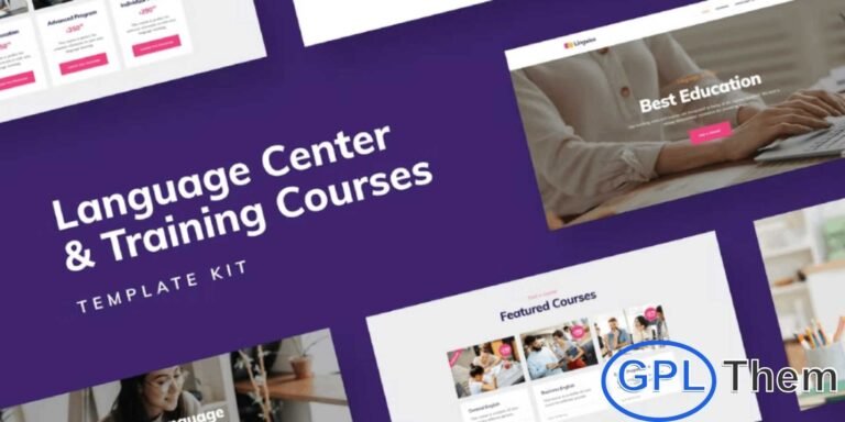 Distance Education – Language Center & Training Courses Elementor Template Kit The Distance Education Template Kit is a modern and versatile Elementor solution designed for language centers, tutoring services, online training programs, colleges, schools, and various educational institutions. With its clean and contemporary design, this kit allows you to build a professional education website quickly using the Elementor Page Builder—no coding required.