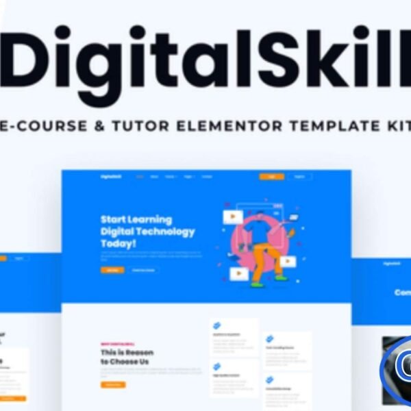 DigitalSkill is a modern, clean, and professionally crafted Elementor Pro Template Kit designed specifically for online education and learning platforms. Perfect for E-courses, online tutorials, mentorship programs, instructor websites, and digital learning businesses, this template kit helps you build an engaging and high-converting online education website with ease.