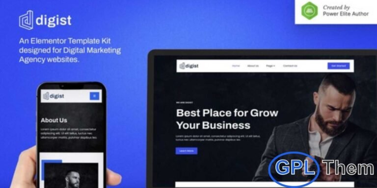 Digist – Digital Marketing Agency Elementor Template Kit Digist is a modern, clean, and highly flexible Elementor Template Kit crafted specifically for Digital Marketing Agencies, SEO Consulting Firms, Social Media Agencies, and Online Marketing Services. Designed with a fully responsive and retina-ready layout, Digist allows you to build a professional website that looks stunning on all devices.