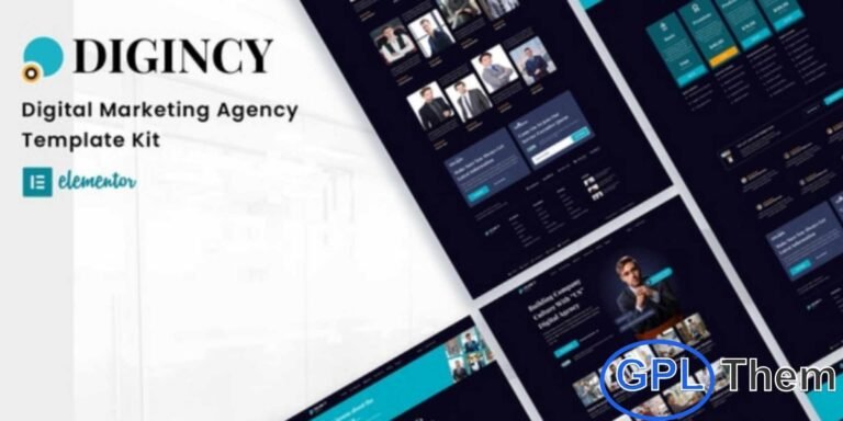 Digincy – Digital Marketing Agency Elementor Template Kit Digincy is a modern and professional Elementor Template Kit designed for digital marketing agencies and corporate businesses looking to showcase their services, projects, and expertise in a clean and impactful way. Built with responsive design in mind, this template ensures your website looks flawless on mobile, tablet, and desktop.