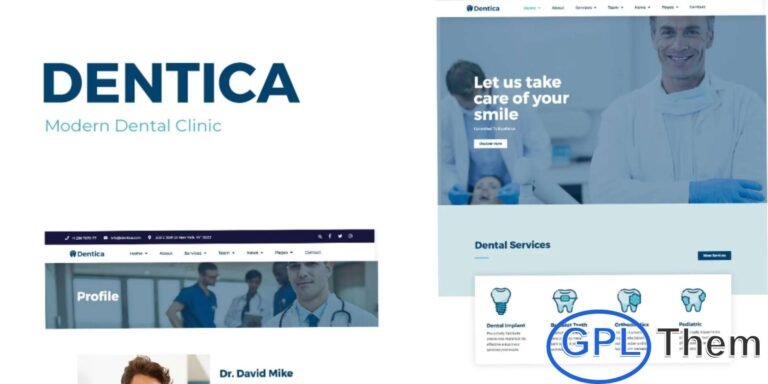 Dentica – Dental Clinic Elementor Template Kit Dentica is a modern and professionally designed Elementor Template Kit created specifically for dental clinics, dentists, and medical practices. With its clean and polished layout, this kit offers everything you need to build a trustworthy and engaging dental website. Fully responsive and mobile-ready, Dentica ensures a seamless browsing experience across all modern devices.