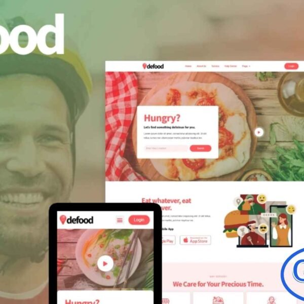 DeFood – Food Delivery Elementor Template Kit DeFood is a modern and fully responsive Elementor Template Kit designed specifically for food delivery businesses, restaurants, and related app services. With its clean and professional design, this kit makes it easy to create an engaging online presence for your food delivery service.