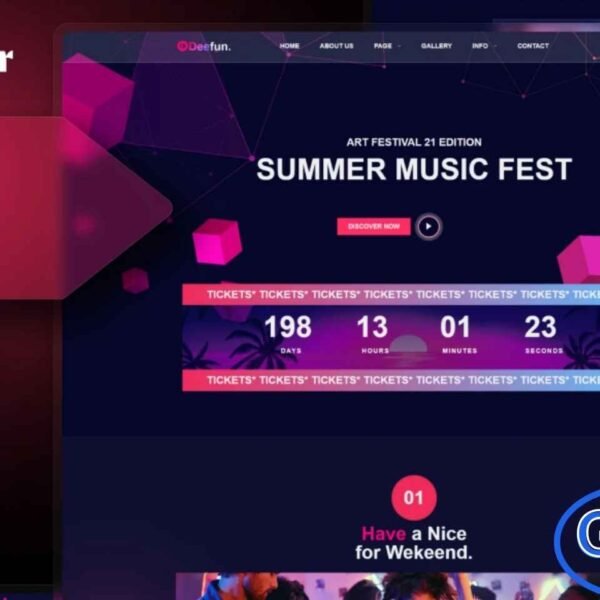 DeeFun – Festival & Event Organizer Elementor Template Kit DeeFun is a vibrant and modern Elementor Template Kit designed for event organizers, festivals, conferences, parties, music events, and entertainment businesses. With its clean and engaging design, DeeFun helps you showcase your events, services, and brand professionally.