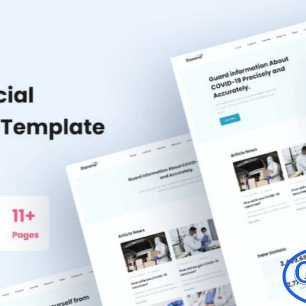 Darona – COVID-19 Social Awareness Elementor Template Kit Darona is a clean and modern Elementor Template Kit designed for healthcare, medical awareness, hospitals, clinics, doctors, dentists, and other health-related businesses. This template kit is specifically crafted to promote COVID-19 awareness, prevention, and safety measures, making it ideal for educational campaigns and medical information websites.