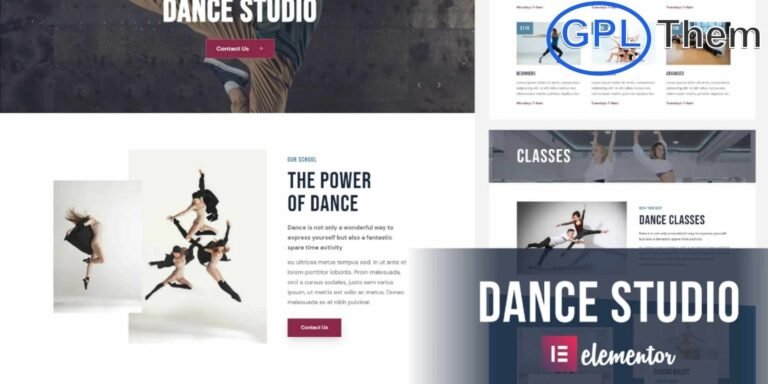 Dance Studio – Elementor Template Kit Dance Studio is a modern and fully responsive Elementor Template Kit designed for dance schools, studios, instructors, and performing arts centers. With 13 ready-made templates, this kit allows you to quickly build a professional dance-related website with ease.