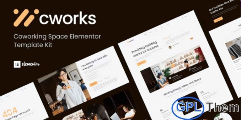 Cworks – Coworking Space Elementor Template Kit Cworks is a modern and fully responsive Elementor Template Kit designed for coworking spaces, shared offices, and creative work hubs. With a clean and professional layout, Cworks makes it easy to showcase facilities, services, pricing plans, and community events.