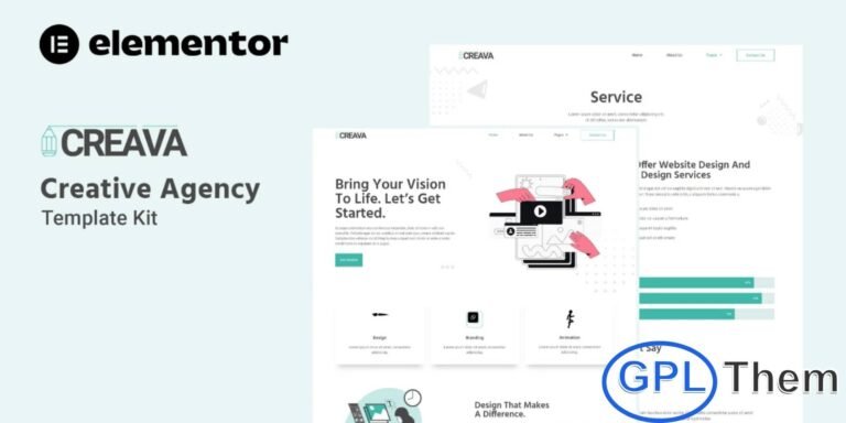 Creava – Creative Agency Elementor Template Kit Creava is a modern and fully responsive Elementor Template Kit designed for creative agencies, design studios, and digital service providers. With a clean and professional layout, Creava helps showcase your portfolio, services, team, and company information effectively.