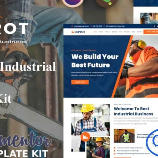 Coprot – Factory & Industrial Elementor Template Kit Coprot – Factory & Industrial Elementor Template Kit is a powerful solution for quickly building a professional website for factories, industrial businesses, and manufacturing companies. Designed exclusively for the Elementor Page Builder, this kit provides ready-to-use page layouts and content, making it easy to create a fully functional website without coding.