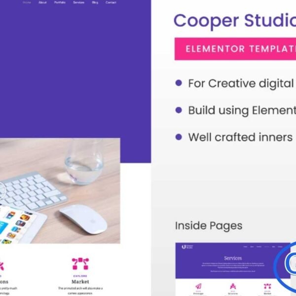 Cooper – Studio Elementor Template Kit Cooper – Studio Elementor Template Kit is a modern solution designed to showcase the portfolio, projects, and services of creative digital studios, agencies, and freelancers. Fully responsive and cross-browser compatible, this template kit ensures your website looks professional on all devices.
