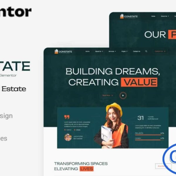 Constate – Construction & Real Estate Elementor Template Kit Constate – Construction & Real Estate Elementor Template Kit is a professional solution for businesses in construction, real estate, and property development. Perfect for architectural firms, construction management companies, and real estate agencies, this template kit helps showcase projects, services, and team expertise effectively.