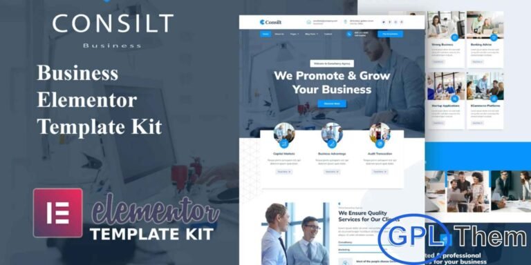 Consilt – Business & Consulting Elementor Template Kit Consilt – Business & Consulting Elementor Template Kit is a professional solution for creating websites for business consulting, marketing and advertising consulting, financial advisors, insurance brokers, investment consultants, accounting services, HR consulting, and more.