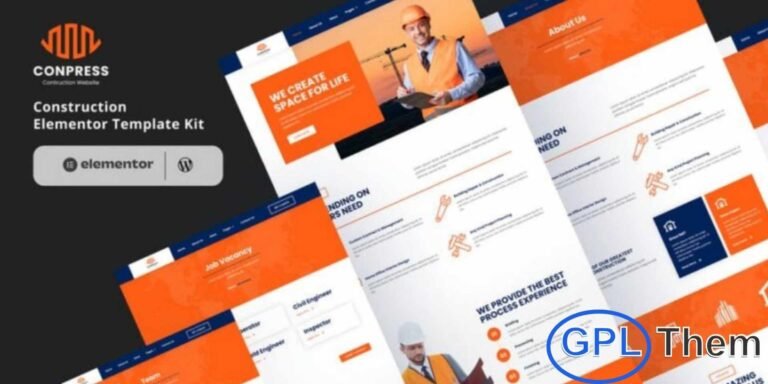 Conpress – Construction Service Elementor Template Kit Conpress – Construction Service Elementor Template Kit is a versatile solution for creating professional websites for construction services, digital marketing agencies, technology companies, consulting services, and more. Designed for full responsiveness, Conpress ensures your website looks stunning and functions flawlessly on desktops, tablets, and mobile devices.