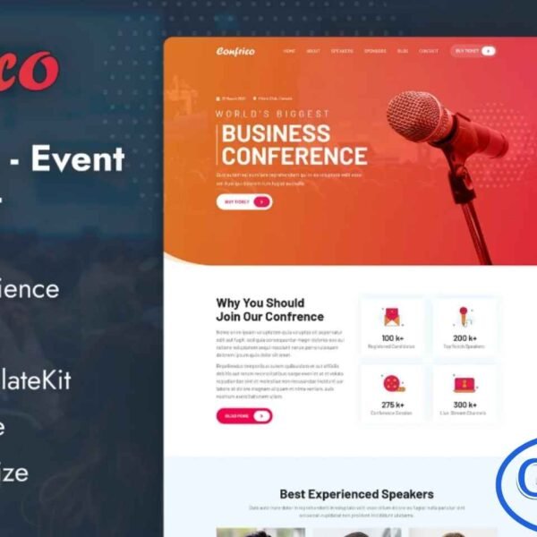 Confrico – Event & Conference Elementor Template Kit Confrico – Event & Conference Elementor Template Kit is a professional solution for creating websites for conferences, seminars, workshops, and other events. Featuring a unique and visually appealing design, this template kit ensures your event website stands out.