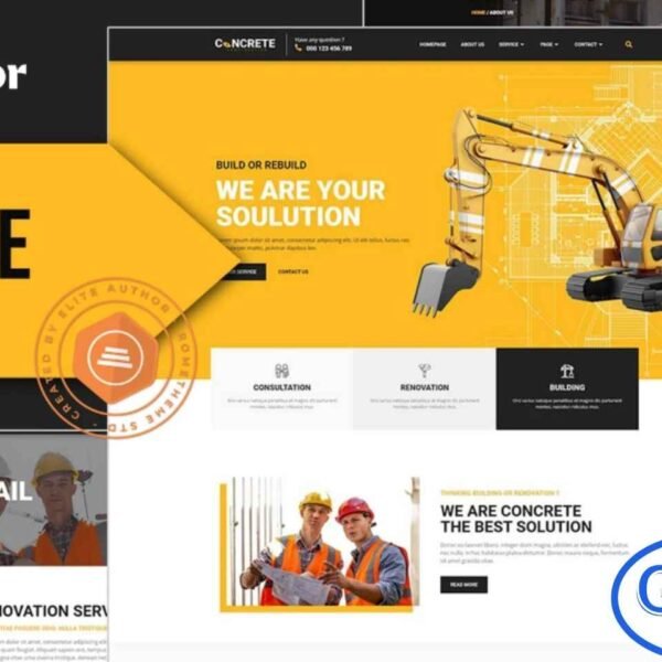 Concrete – Construction Elementor Template Kit Concrete – Construction Elementor Template Kit is a modern solution designed specifically for construction companies, handyman services, and building contractors. Featuring a unique and professional design with a fully responsive layout, this template ensures your website looks perfect on desktops, tablets, and mobile devices.