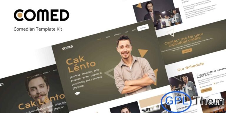 Comed – Comedian Elementor Template Kit Comed – Comedian Elementor Template Kit is a versatile solution designed for comedians, actors, producers, writers, television personalities, and other creative professionals. With a pixel-perfect design, this template kit ensures your website is flexible, visually appealing, and easily extendable.