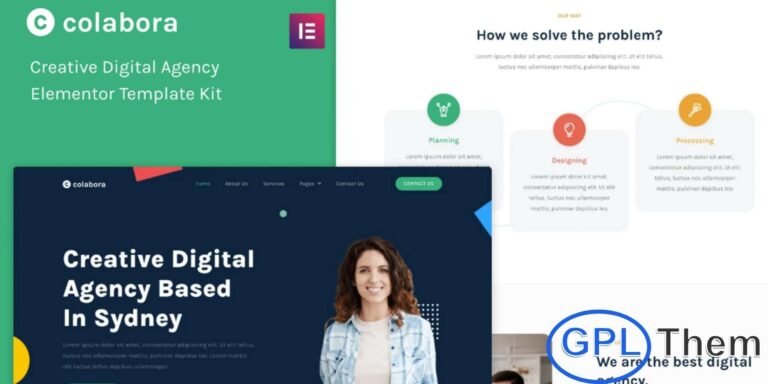 Colabora – Creative Digital Agency Elementor Template Kit Colabora – Creative Digital Agency Elementor Template Kit is a modern and visually striking solution designed for digital agencies, creative studios, and related service businesses. With 11 pre-designed pages, this template kit makes it easy to build a professional, fully responsive website that showcases your portfolio, services, and team.