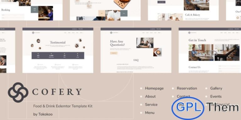 Cofery – Restaurant & Cafe Elementor Template Kit Cofery – Restaurant & Cafe Elementor Template Kit is a modern and stylish solution for building professional WordPress websites for restaurants, cafes, catering services, fast food outlets, and food delivery businesses. Featuring an elegant and contemporary design, Cofery is fully responsive, retina-ready, and optimized for all devices.