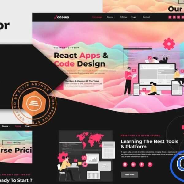 Codiux – Online Course Elementor Template Kit Codiux – Online Course Elementor Template Kit is a fully responsive, clean, and customizable solution for creating professional WordPress websites for online courses, UI/UX instructors, web designers, and educational platforms. Optimized for the free Hello Elementor theme, Codiux provides ready-to-use templates and layouts that make it easy to showcase courses, tutorials, instructor profiles, and learning materials.