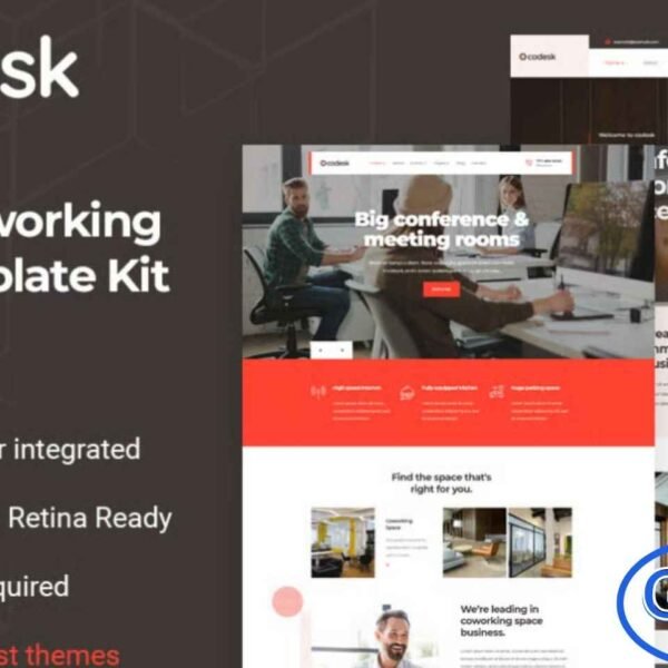 Codesk – Coworking Space Elementor Template Kit Codesk – Coworking Space Elementor Template Kit is a modern and professional solution designed for coworking hubs, shared office spaces, open offices, meeting rooms, conference rentals, startups, studios, and corporate workspaces. With clean layouts and a fully responsive design, this kit makes it easy to build a polished WordPress website that highlights your workspaces, amenities, pricing plans, and services.