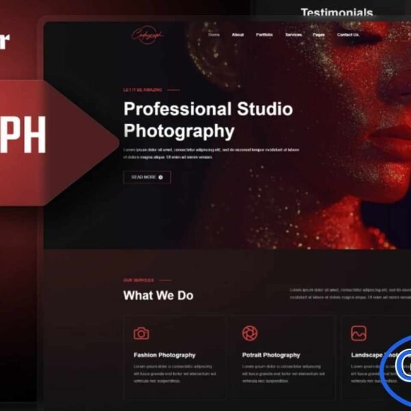 Codagraph – Photography & Portfolio Elementor Template Kit Codagraph – Photography & Portfolio Elementor Template Kit is a clean, creative, and visually elegant solution designed for photographers, photo galleries, studios, and creative professionals. With beautifully crafted layouts and a fully responsive design, this kit helps you showcase your work, services, and portfolio in a polished and modern way.