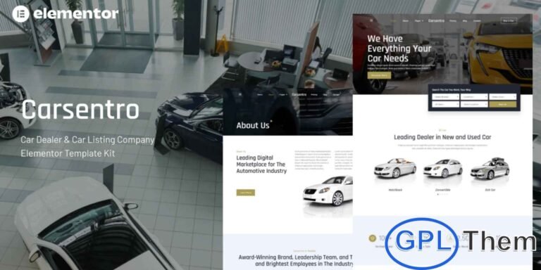 Carsentro – Car Dealer & Listing Company Elementor Template Kit Carsentro is a modern and SEO-friendly Car Dealer & Listing Company Elementor Template Kit designed to help you build a professional automotive website with ease. Perfect for car dealerships, vehicle listing platforms, auto traders, and automotive businesses, this kit features clean layouts that are fully responsive and optimized for all screen sizes.