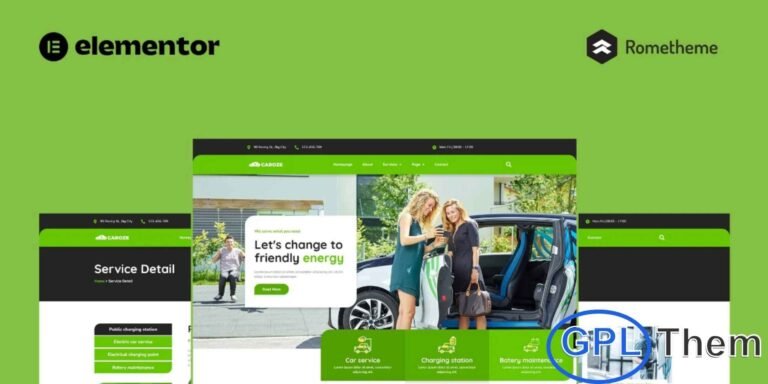 Caroze – Charging Station & EV Servicing Elementor Pro Full Site Template Kit Caroze is a modern and professional Elementor Full Site Template Kit designed specifically for Electric Vehicle Charging Stations, EV Servicing Centers, and companies in the sustainable mobility sector. Built with Elementor Pro, this kit allows you to create a complete, high-performing website with ease.