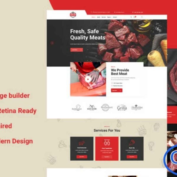 Carne – Meat Shop Elementor Template Kit Carne is a modern and feature-rich Elementor Template Kit designed for Meat Shops, Chicken Shops, Mutton Stores, Seafood Stores, Butcher Shops, Steak Houses, Raw Meat Markets, and other food-related businesses. With its clean, flexible, and user-friendly layout, this kit helps you create a visually appealing and professional website that showcases your fresh products with ease.