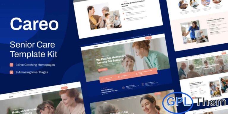 Careo – Elderly & Senior Care Elementor Template Kit Careo is a modern and professional Elementor Template Kit designed specifically for senior care and elderly support services. Ideal for retirement homes, assisted living facilities, home care agencies, and senior wellness centers, this kit provides fully customizable templates to create a compassionate and trustworthy online presence.